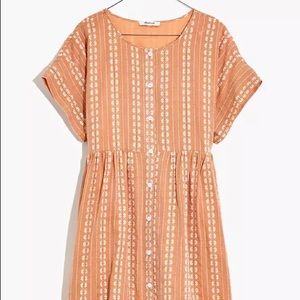 Madewell short sleeve button front dress
